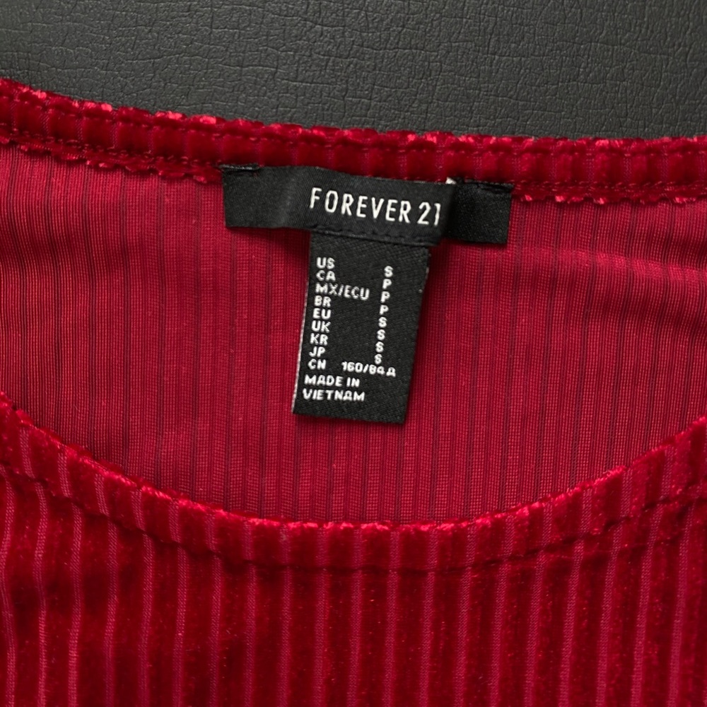 Velour Ribbed Long Sleeve - Picture 2 of 2